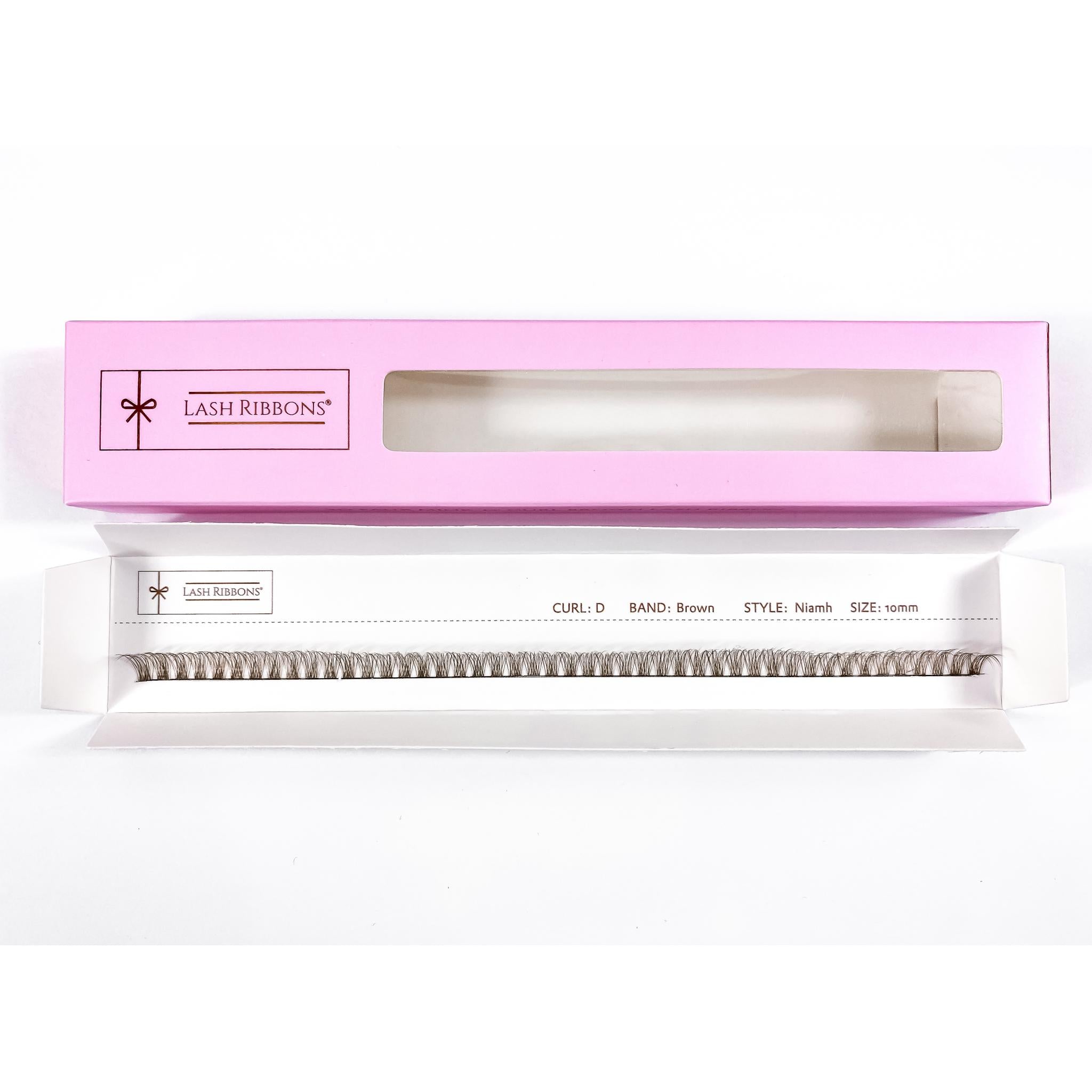 Niamh - 3D 'D' Curl Brown Lash Ribbons®