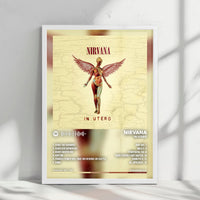 Nirvana "In Utero" Album Cover Poster - with Complete Tracklist