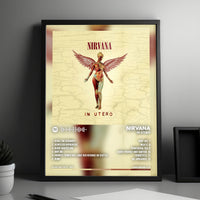 Nirvana "In Utero" Album Cover Poster - with Complete Tracklist