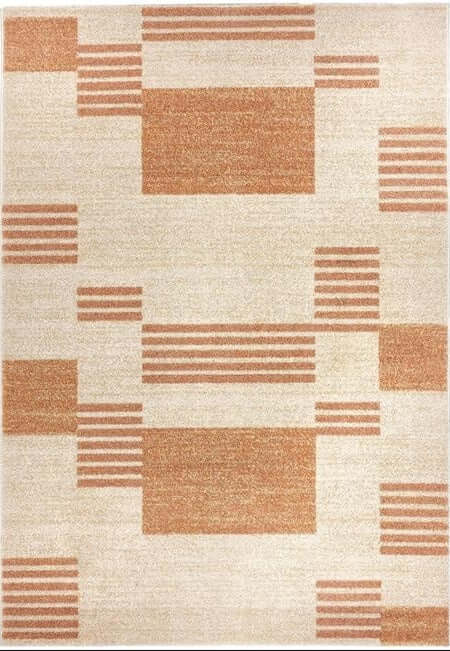 Nomad Abstract Rug in Terracotta and Beige