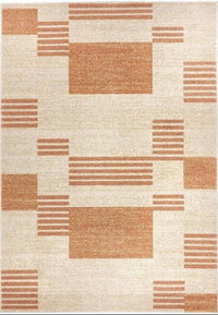 Nomad Abstract Rug in Terracotta and Beige