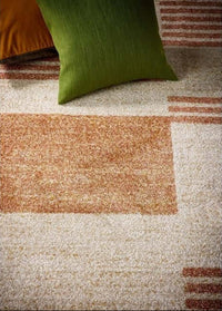 Nomad Abstract Rug in Terracotta and Beige
