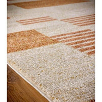 Nomad Abstract Rug in Terracotta and Beige