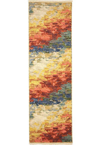 Nomad Abstract Multicoloured Wool-Blend Rug