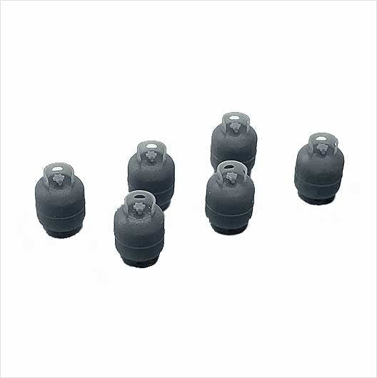 O Scale | Ready to Paint | Propane Bottle (6 pack)