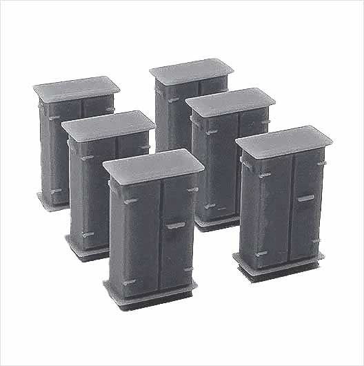 O Scale | Ready to Paint | Lineside Relay Cabinet - Wide (6 pack)