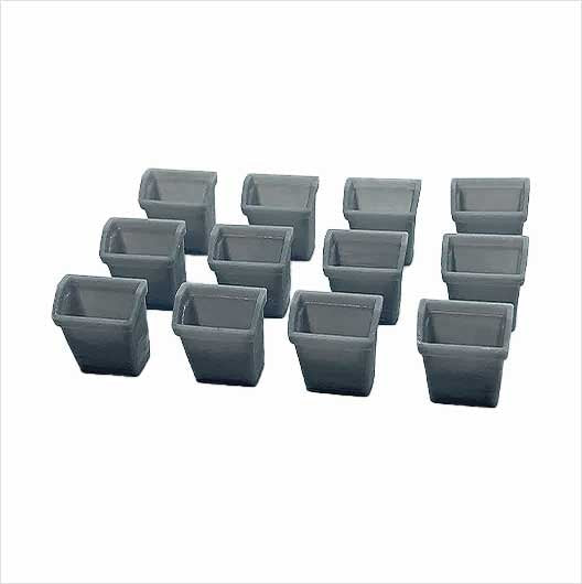 O Scale | Ready to Paint | Wall Mounted Station Bin (12 pack)