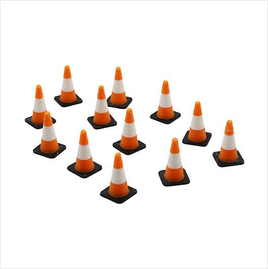 O Scale | Pre-Coloured | Orange and White Traffic Cone