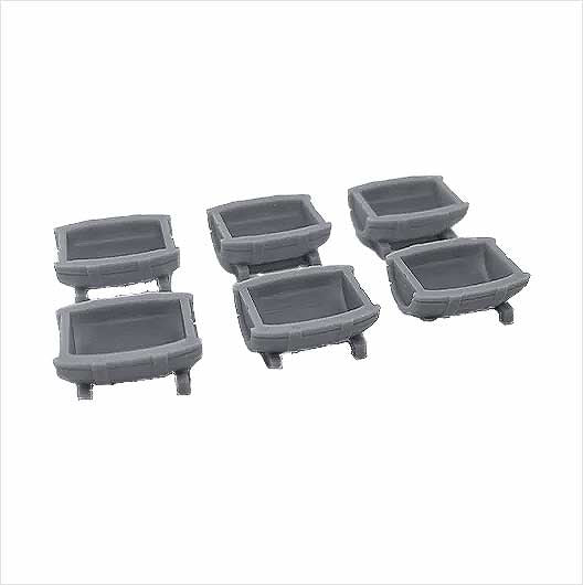 O Scale | Ready to Paint | Whiskey Barrel Planter (6 pack)