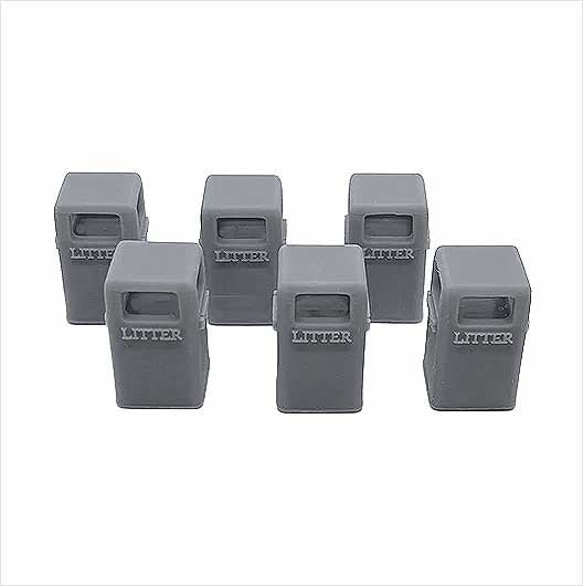 OO Scale | Ready to Paint | Civic Litter Bin - Style 3 (6 pack)