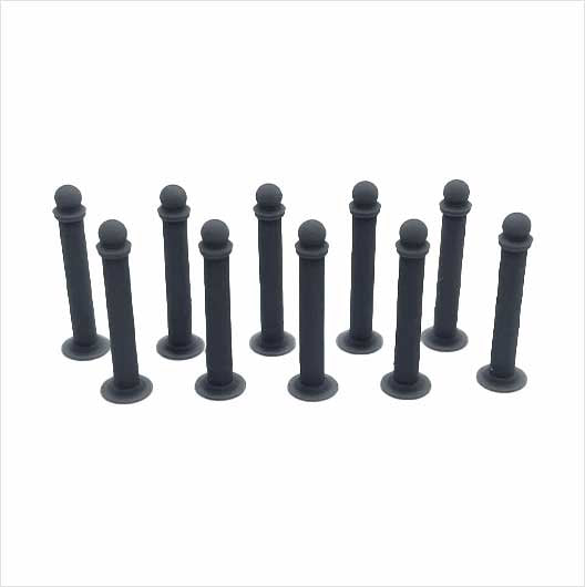 O Scale | Ready to Paint | Slim Metal Bollard (10 pack)