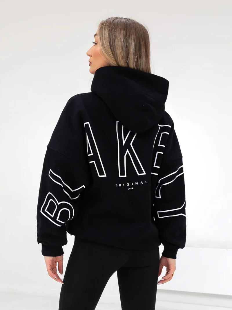 Fashionable printed thick versatile long sleeved loose hooded hip-hop hoodie