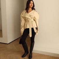 Fashion Waist-Controlled Long-Sleeved Coat