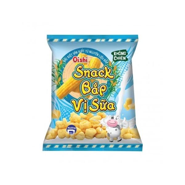 OISHI Corn Snack Milk Flavour Bap Vi Sua 40g