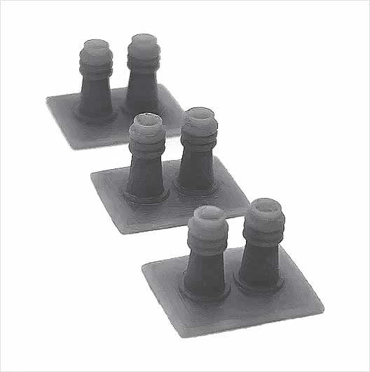 OO Scale | Ready to Paint | Chimney Pots - Style 2 (3 pack)