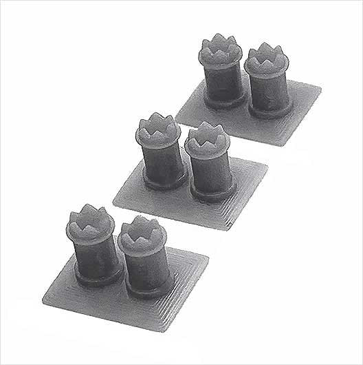 OO Scale | Ready to Paint | Chimney Pots - Style 3 (3 pack)