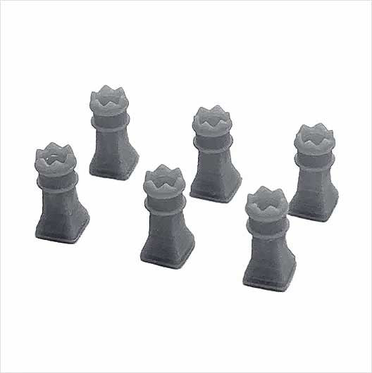 O Scale | Ready to Paint | Chimney Pots - Style 4 (6 pack)
