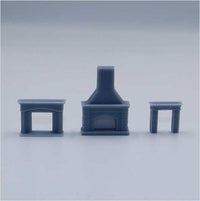 OO Scale | Ready to Paint | Fireplace Set (3 pack)