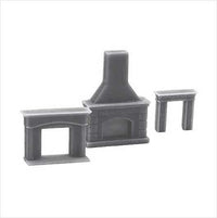OO Scale | Ready to Paint | Fireplace Set (3 pack)