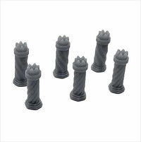 OO Scale | Ready to Paint | Chimney Pot - Tudor-Style 1 (6 pack)