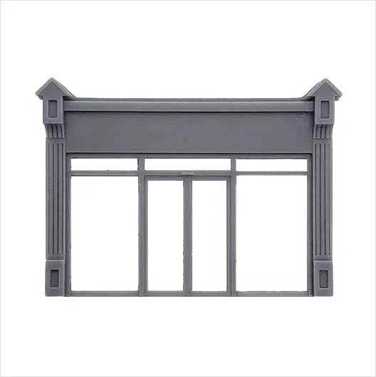 N Scale | Ready to Paint | Victorian Shopfront - Style 4 (1 piece)