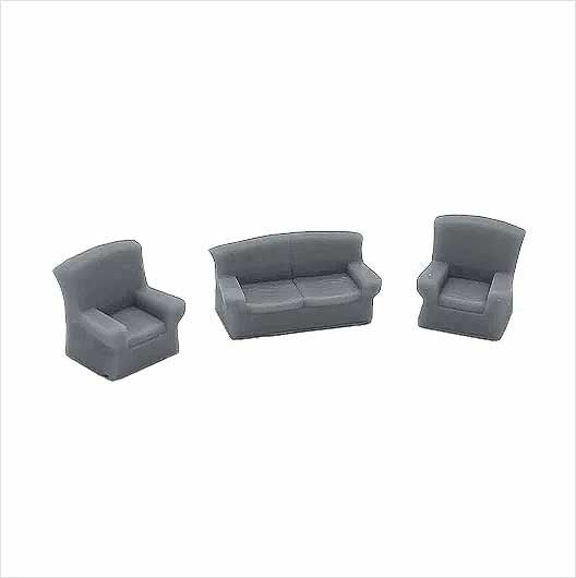OO Scale | Ready to Paint | Sofa and Armchairs