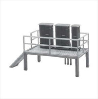 OO Scale | Ready to Paint | Galvanised Steel Lineside Platform with Relay Cabinets