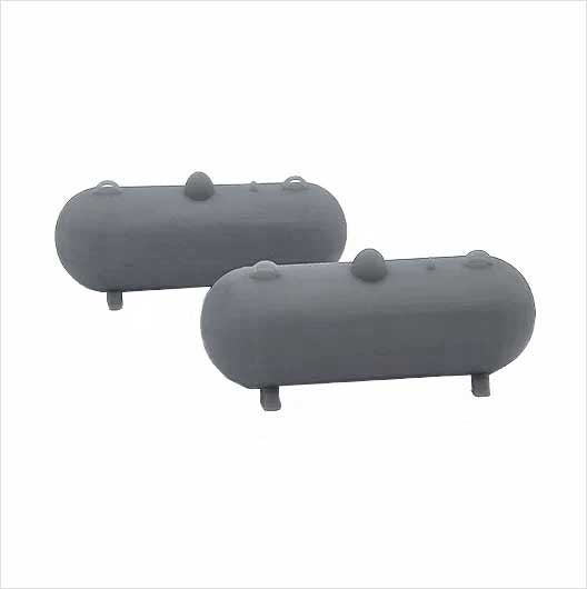 OO Scale | Ready to Paint | 500 Gallon Propane Tank - Style 1 (2 pack)