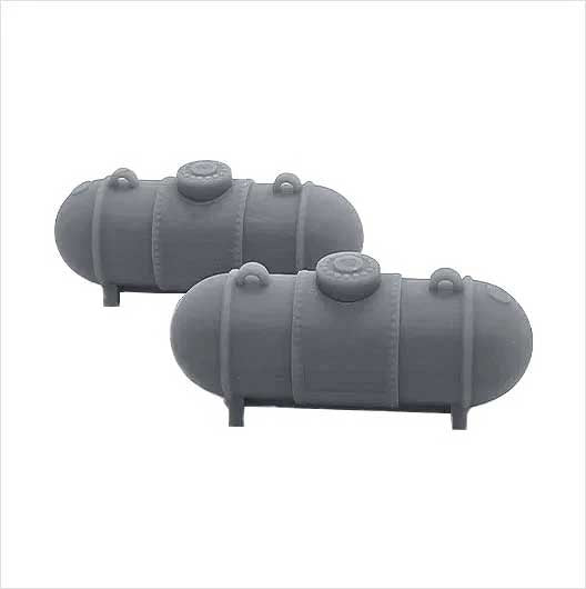 OO Scale | Ready to Paint | 500 Gallon Propane Tank - Style 2 (2 pack)