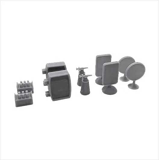 O Scale | Ready to Paint | 1950s Garage Accessories Pack (10 pack)