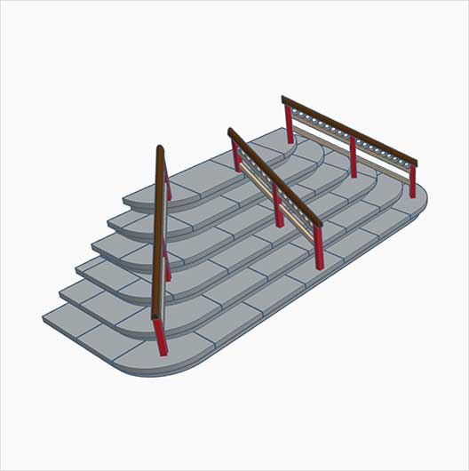 OO Scale | Ready to Paint | Grand Station Stairs