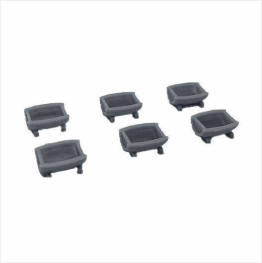 OO Scale | Ready to Paint | Whiskey Barrel Planter (6 pack)