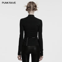 Punk Rave Morrigan Bat Chain Goth Top In Black