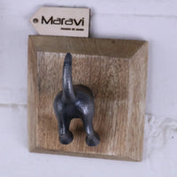 Odhari Dog Tail Hooks - Set of 2 Antique Silver & Gold Wall Decor