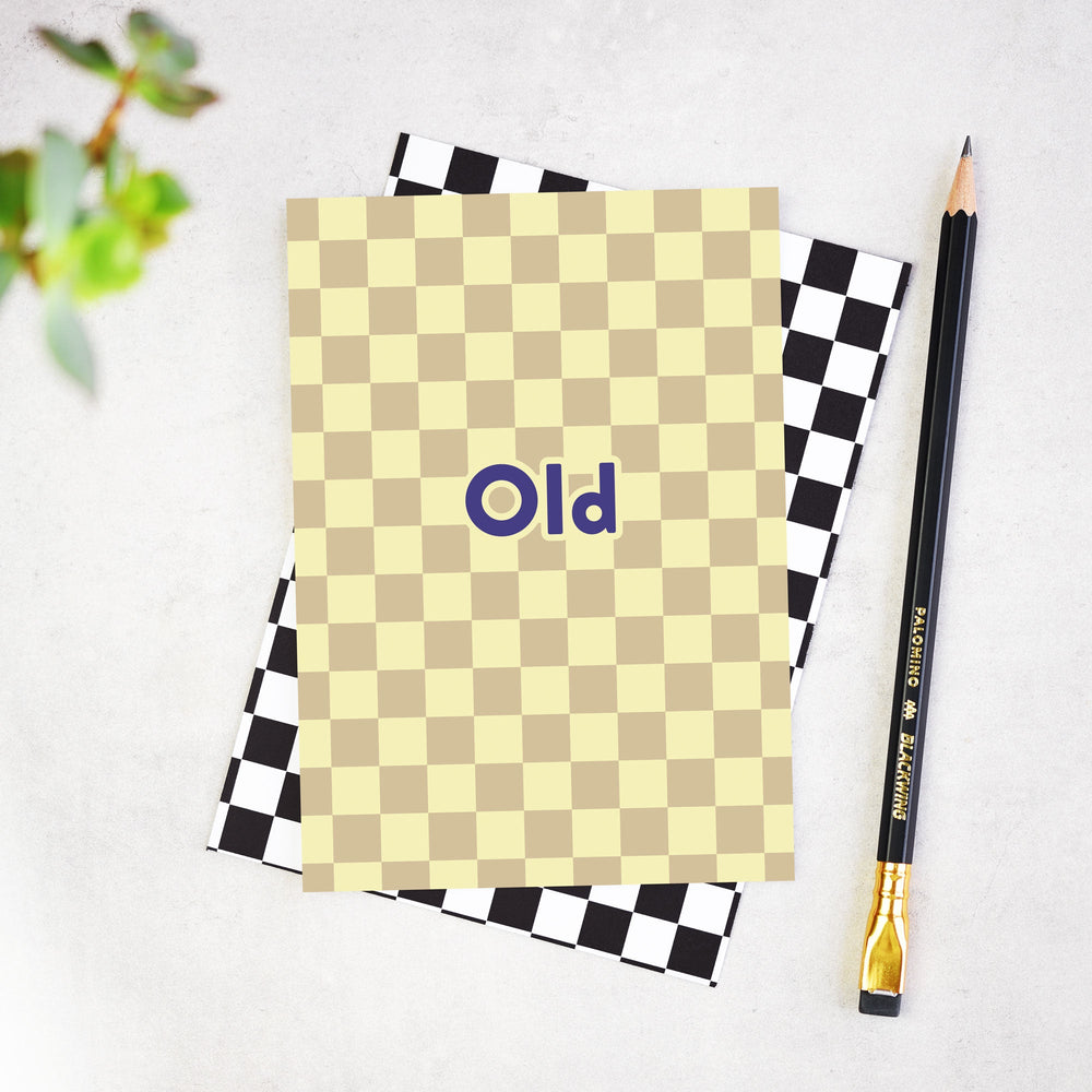 Old Checkerboard Birthday Card – A Cheeky Celebration Choice