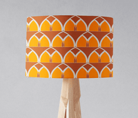 Orange and Yellow Geometric Arches Design Lampshade, Ceiling or Table Lamp Shade