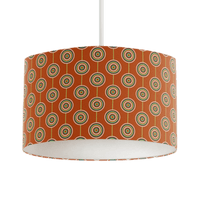 Orange Retro Circles Design Lampshade, Ceiling or Table Lamp Shade