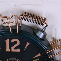 Orika Industrial Steampunk Wall Clock with Copper Accents