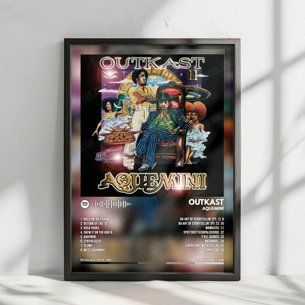OutKast "Aquemini" Album Cover Poster - with Complete Tracklist