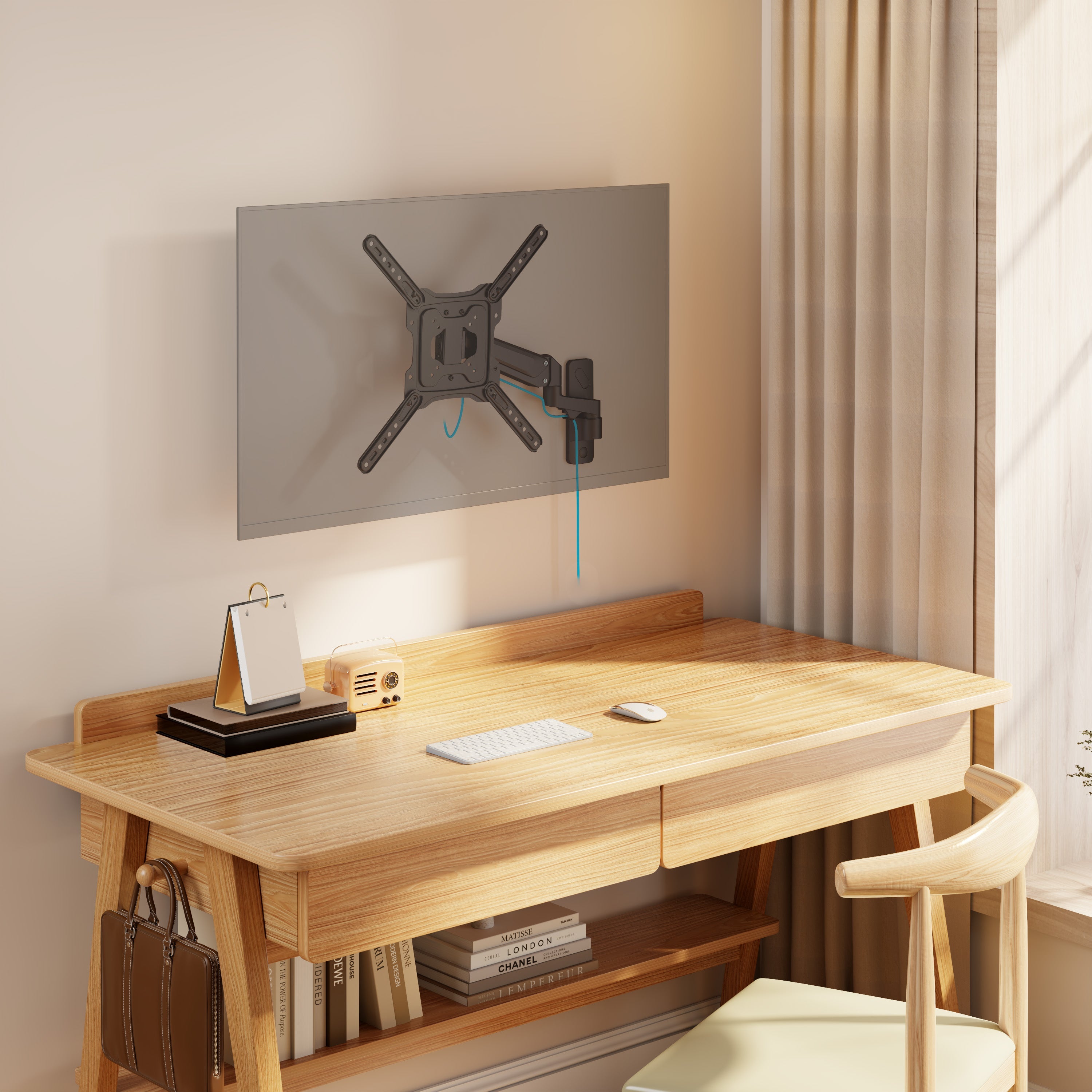 ProperAV TV Wall Bracket (23" - 49" / 15kg Capacity / VESA Max. 400x400) - Black