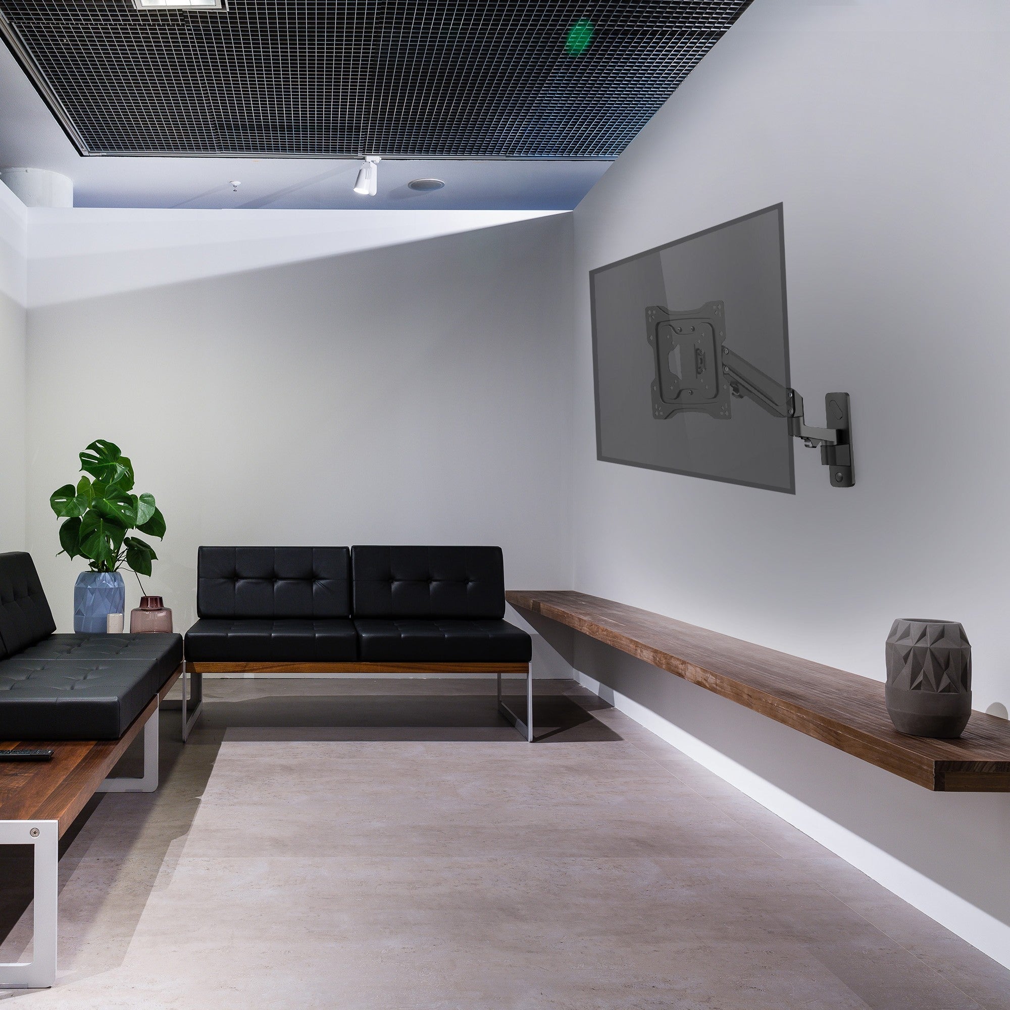 ProperAV TV Wall Bracket (23" - 49" / 15kg Capacity / VESA Max. 400x400) - Black