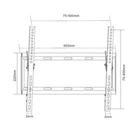 ProperAV Flat TV Wall Bracket (32" - 55" / 35kg Capacity / VESA Max. 400x400)