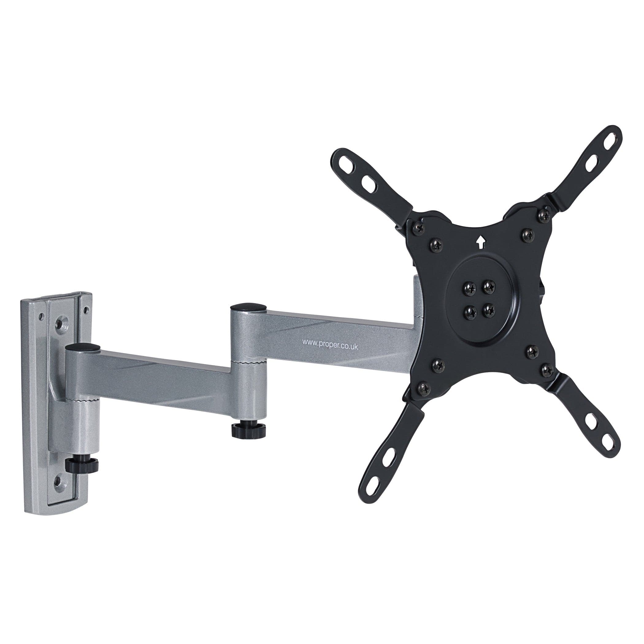 ProperAV TV Wall Bracket for Motorhome / RV / Caravan / Boat (13" – 43” / 15kg Capacity / VESA Max. 200x200) – Silver