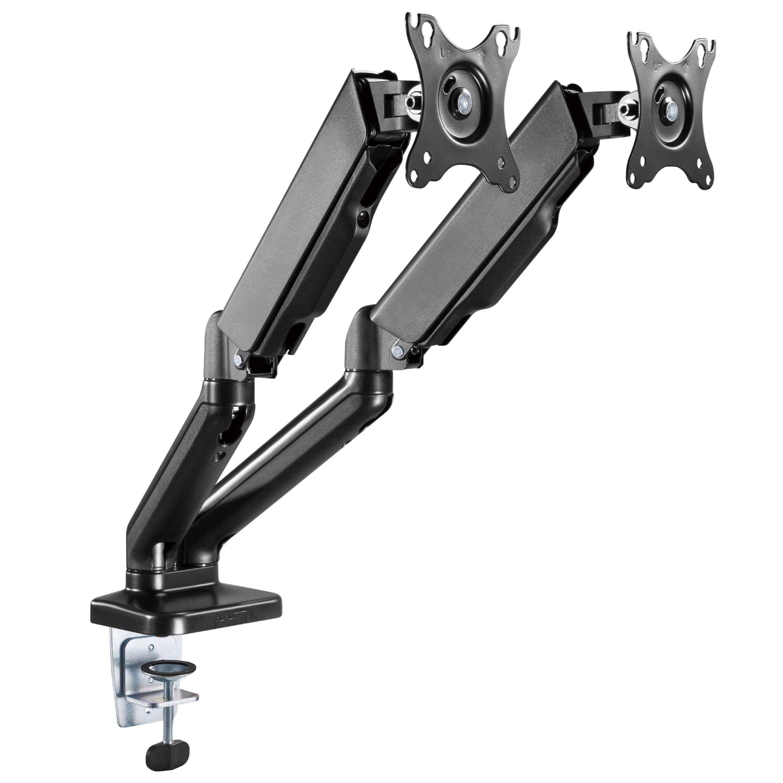 ProperAV Desk Monitor Mount 17" - 32" Dual Articulated Swing Arm VESA Max 100x100