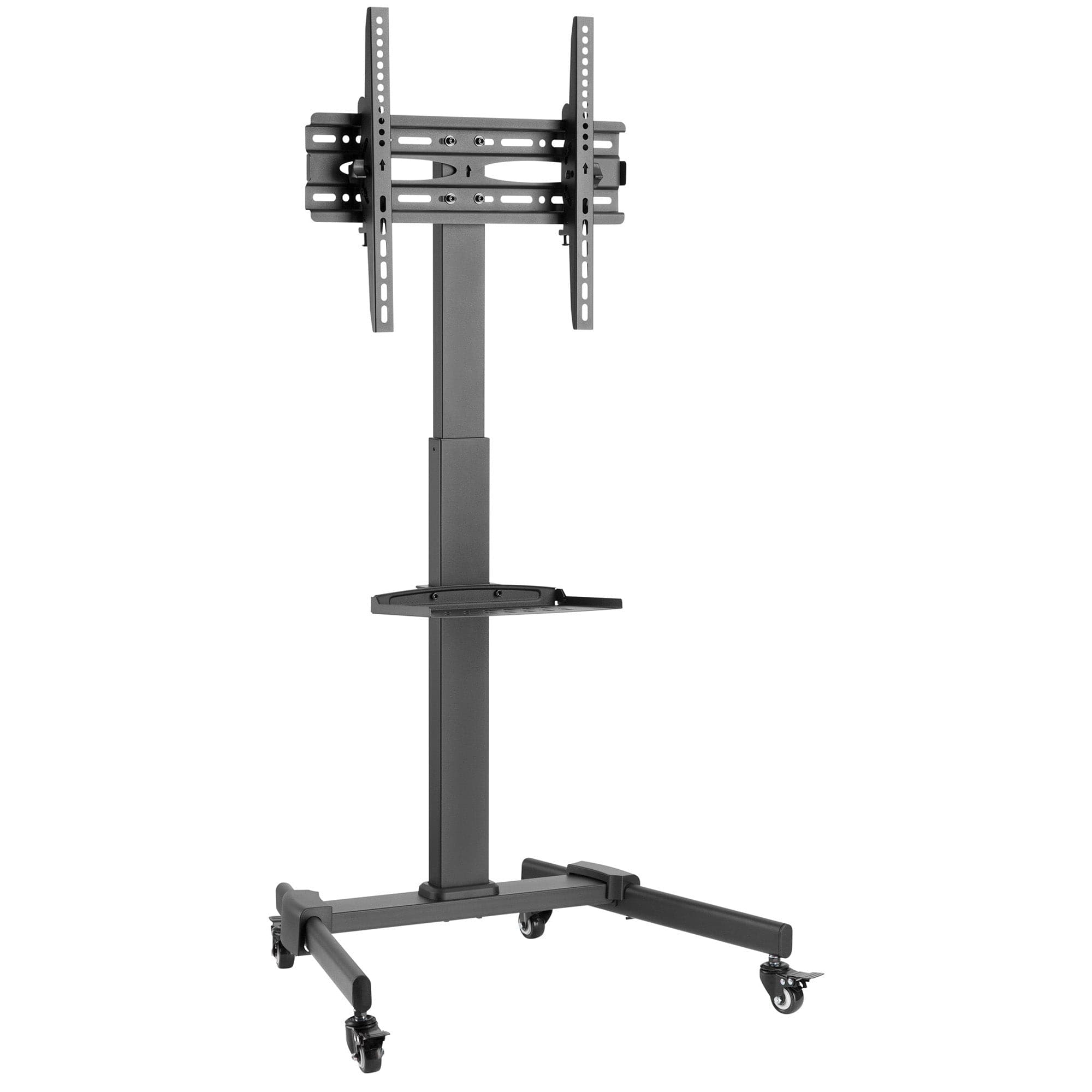 ProperAV Mobile TV Trolley Stand on Wheels for 32" - 55" Screens (35kg Capacity / VESA Max. 400x400)