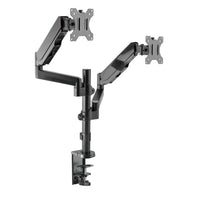 ProperAV Desk Monitor Mount 17" - 32" Extra Height Dual Articulated Swing Arm VESA Max 100x100