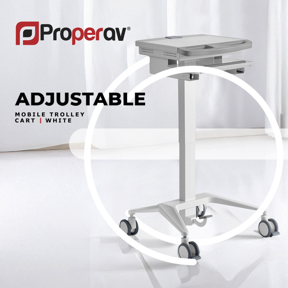 ProperAV Mobile Medical Trolley Cart
