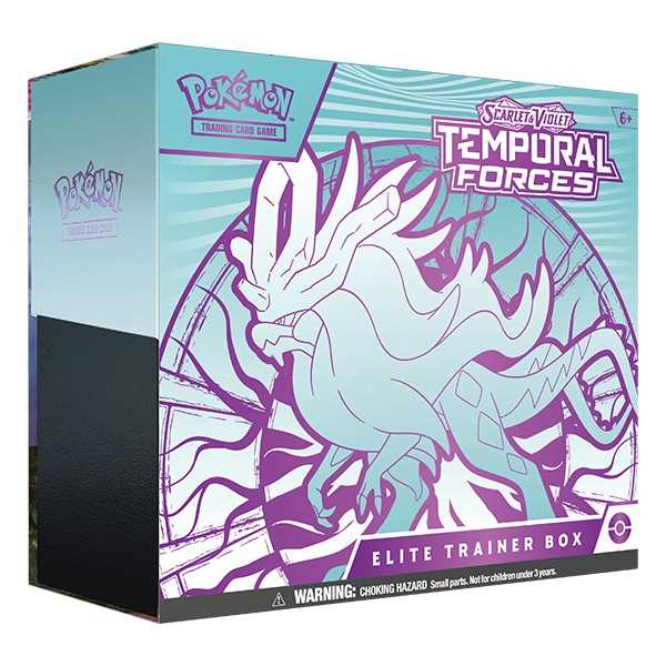 Pokemon TCG: Scarlet & Violet 5 - Temporal Forces - Elite Trainer Box: Walking Wake and Iron Leaves