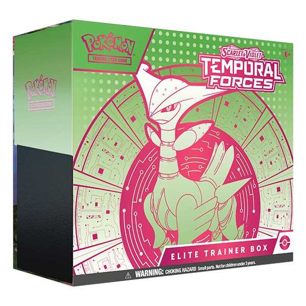 Pokemon TCG: Scarlet & Violet 5 - Temporal Forces - Elite Trainer Box: Walking Wake and Iron Leaves