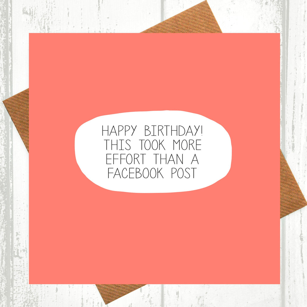 More Thoughtful Birthday Card Than Facebook
